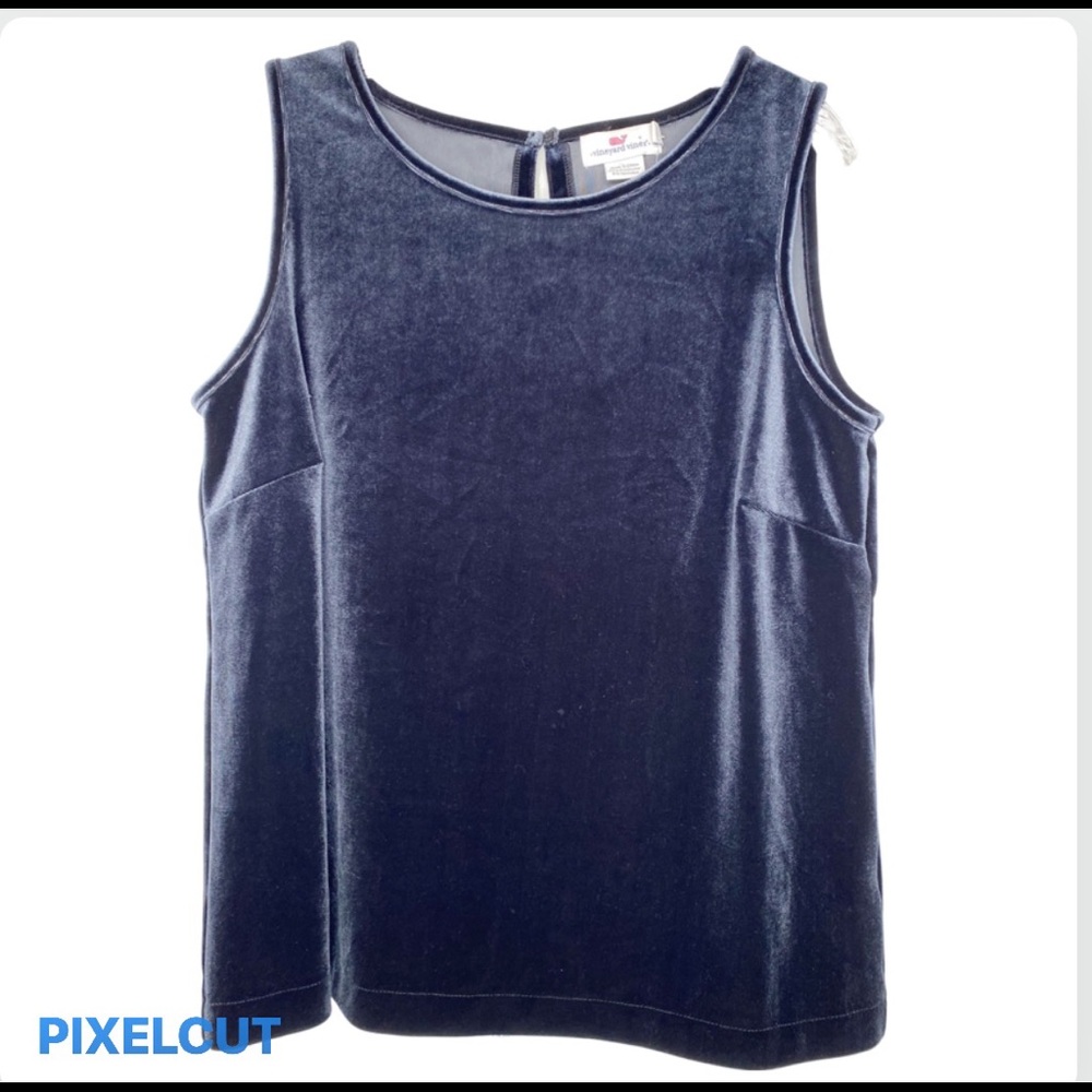 Vineyard Vines Velvet Sleeveless Blue Tank Top Size M